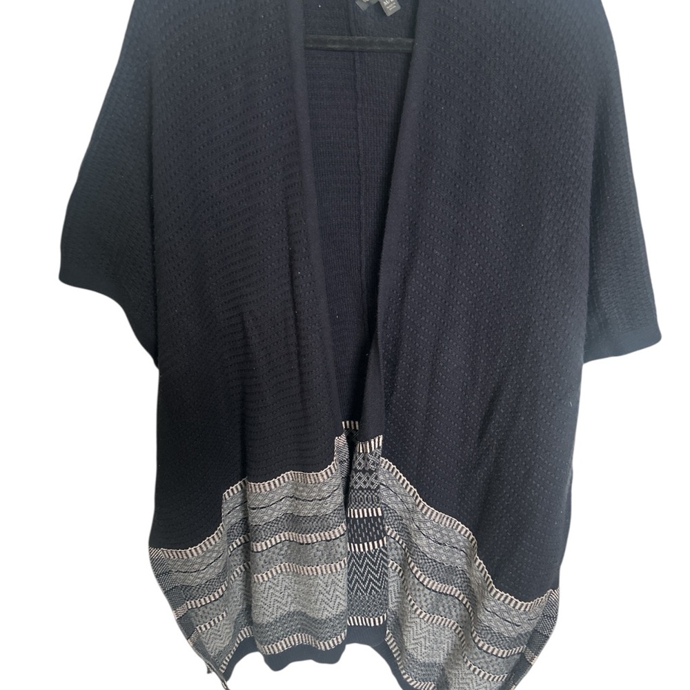 Banana Republic Navy and Gray Poncho, Cardigan